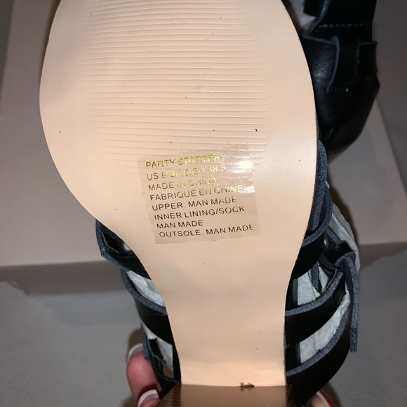 Just Fab Black Strap Heels - Size 8 NEW! - Picture 6 of 8